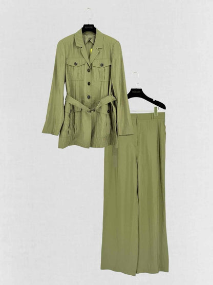 Pre-loved MAX MARA STUDIO Khaki Size US 8/10 Outfit Set at Reems Closet