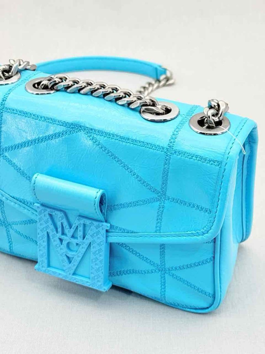 Pre - loved MCM Blue Crossbody at Reems Closet