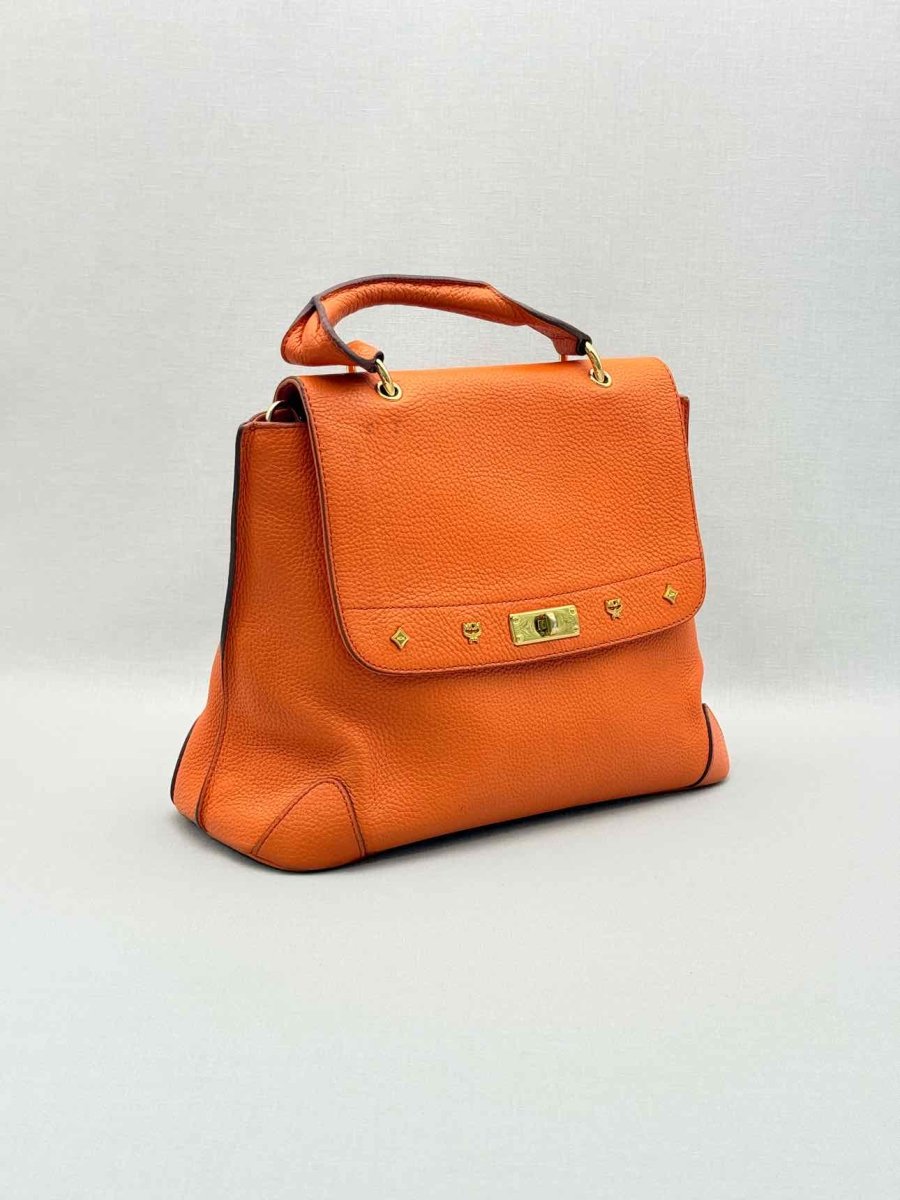 Pre-loved MCM First Lady Orange Top Handle at Reems Closet