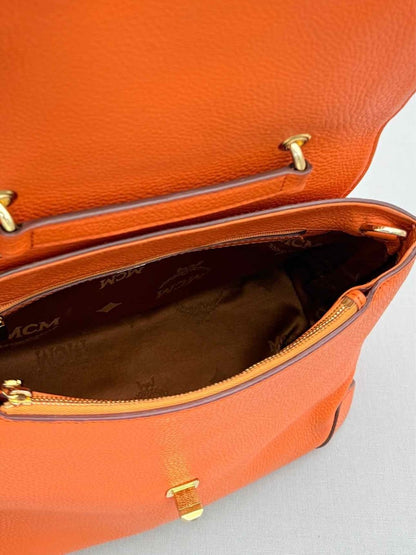 Pre-loved MCM First Lady Orange Top Handle at Reems Closet