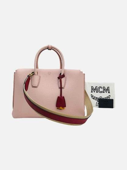 Pre - loved MCM Milla Pink Tote Bag at Reems Closet