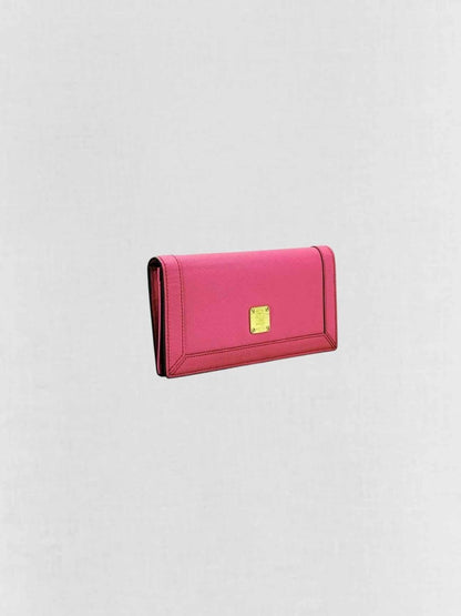 Pre - loved MCM Pink Continental Wallet at Reems Closet