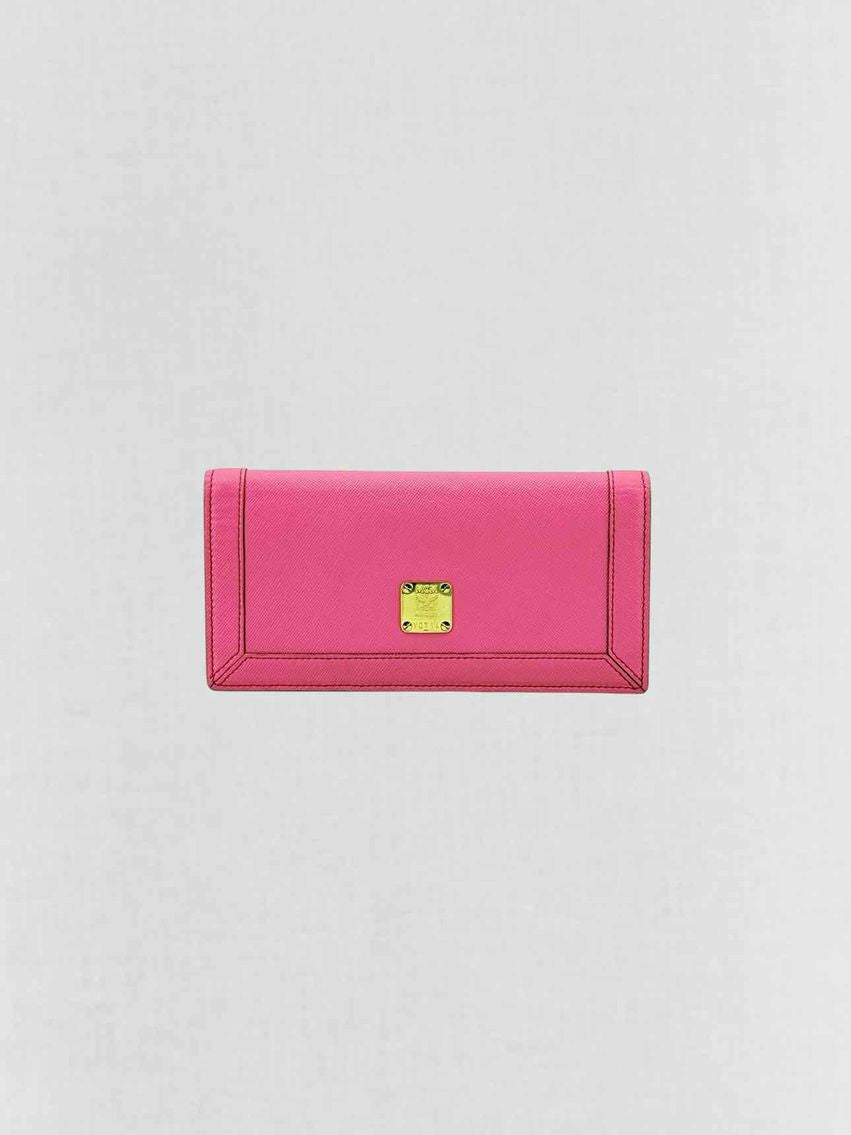 Pre - loved MCM Pink Continental Wallet at Reems Closet
