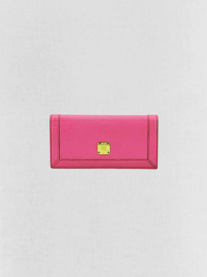 Pre - loved MCM Pink Continental Wallet at Reems Closet