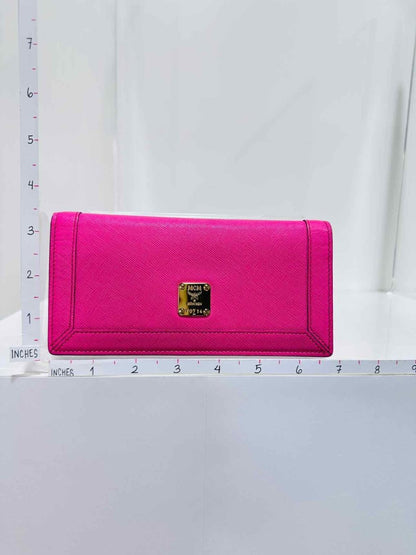 Pre - loved MCM Pink Continental Wallet at Reems Closet