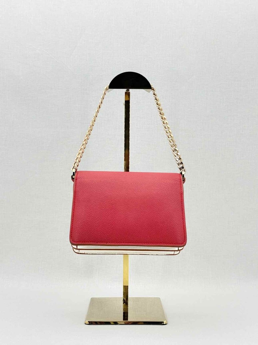 Pre - loved MCM Tracy White, Beige & Red Monogram Top Handle at Reems Closet