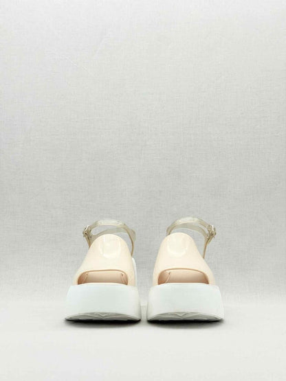 Pre - loved MELISSA Beige & White Size EU 39 Heeled Sandals at Reems Closet