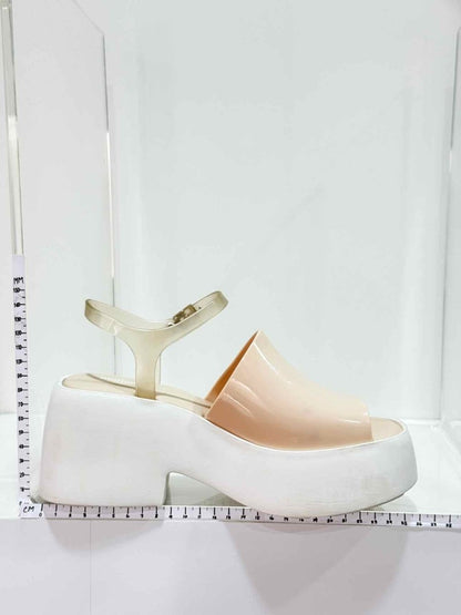 Pre - loved MELISSA Beige & White Size EU 39 Heeled Sandals at Reems Closet