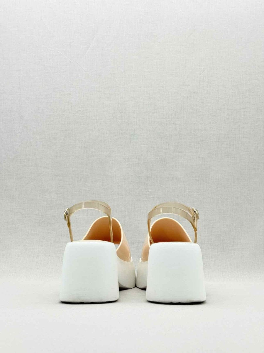 Pre - loved MELISSA Beige & White Size EU 39 Heeled Sandals at Reems Closet