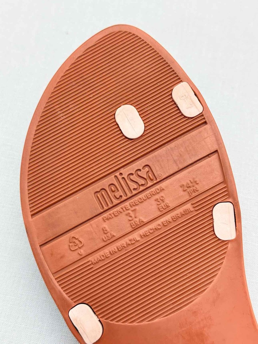Pre-loved MELISSA Harmony Beige & Black Size EU 39 Sandals at Reems Closet