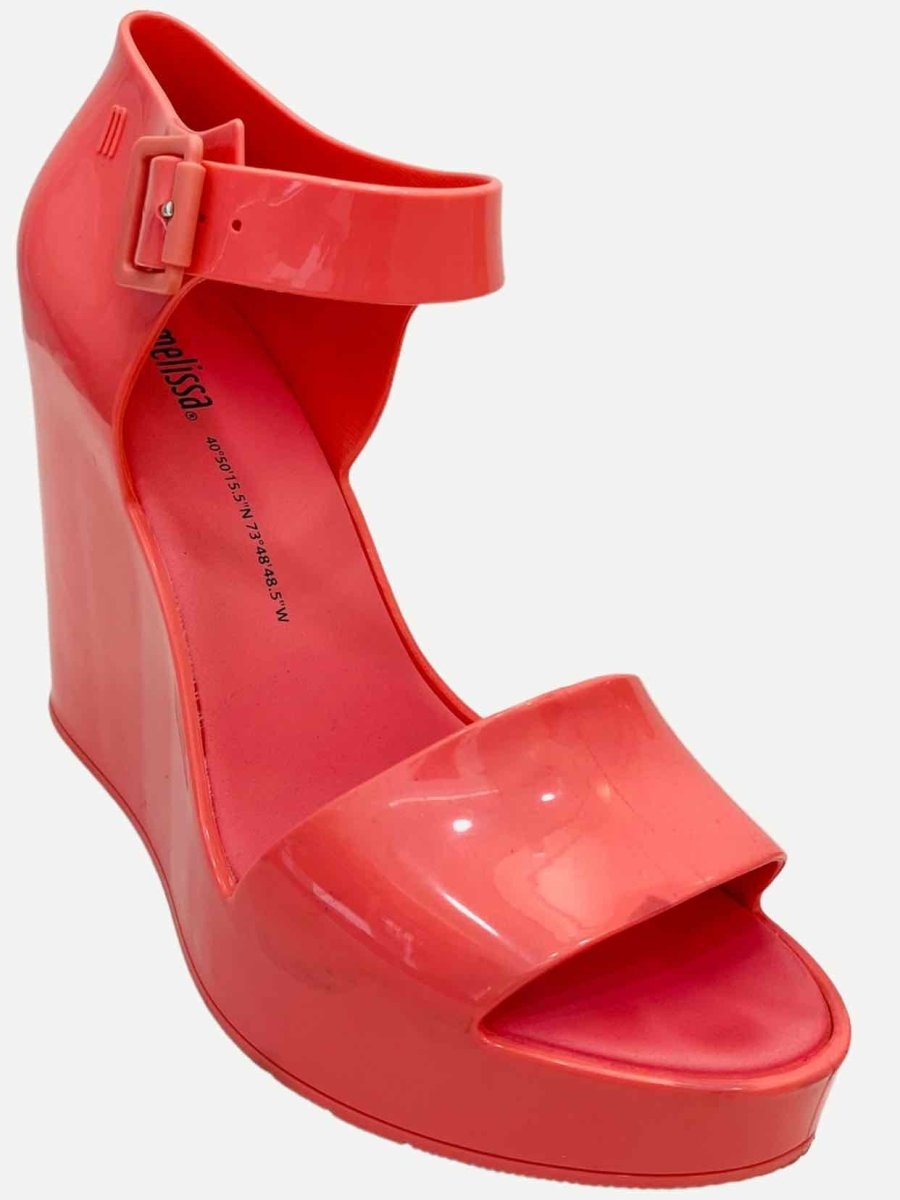 Pre - loved MELISSA Mar Pink Size EU 38 Wedges at Reems Closet