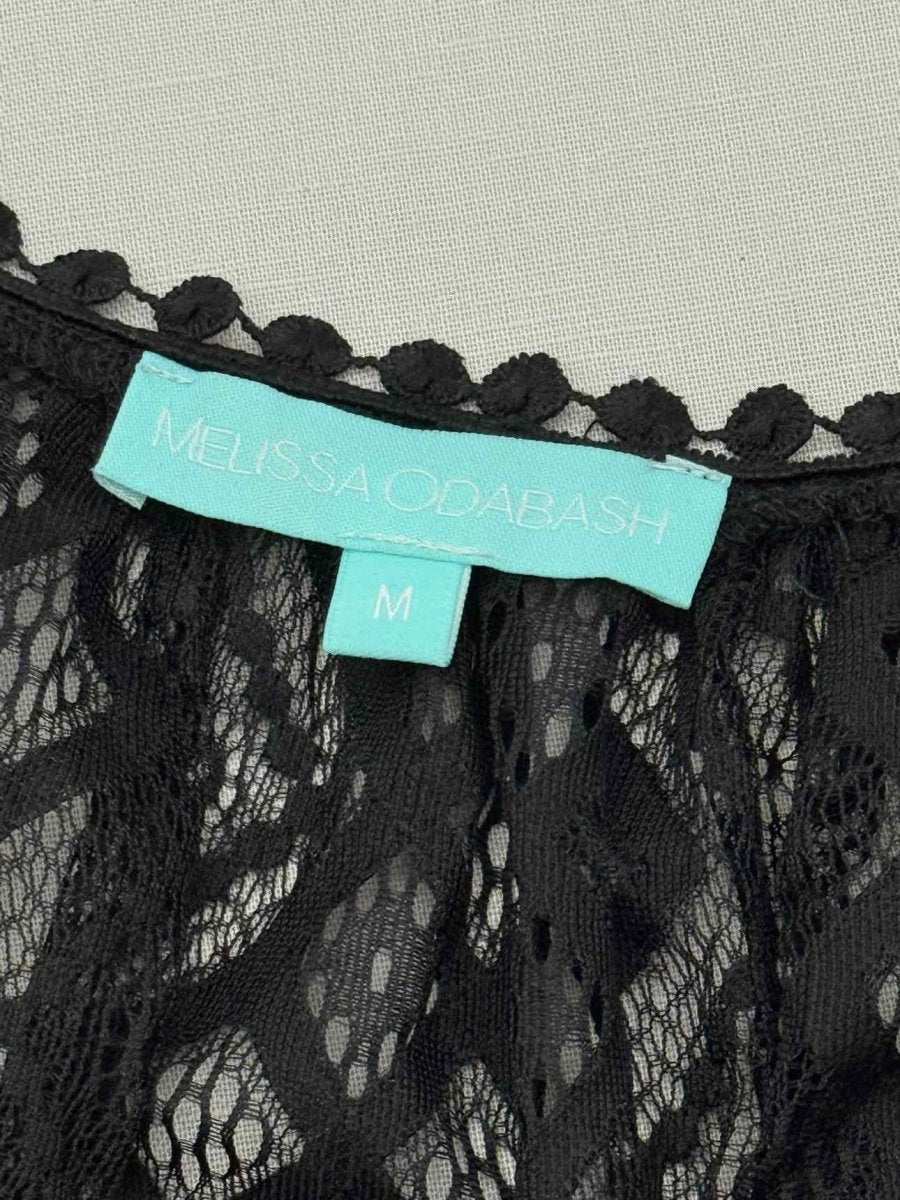 Pre-loved MELISSA ODABASH Black Lace Size Medium Coverup at Reems Closet