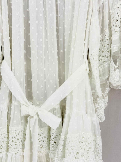Pre-loved MELISSA ODABASH White Lace Size Medium Coverup at Reems Closet