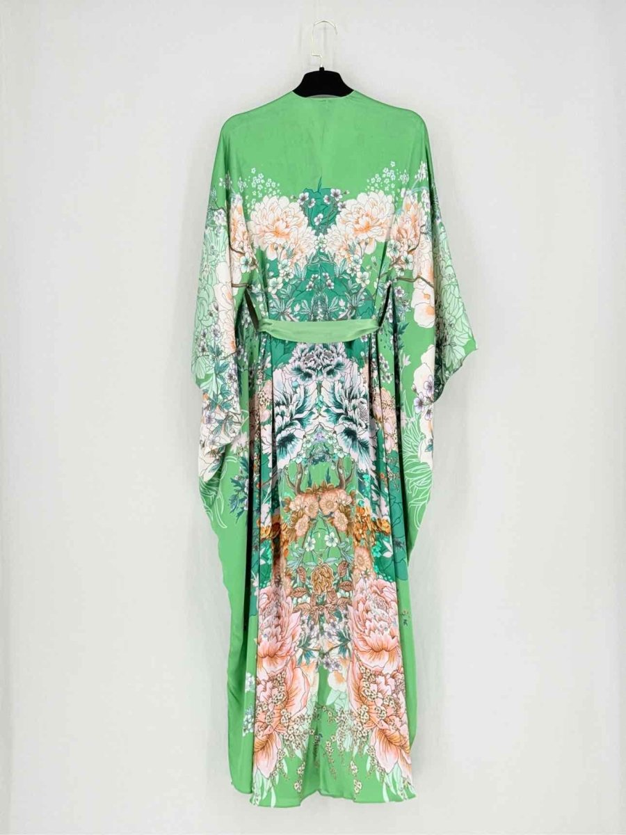 Pre - loved MENG Kimono Green Multicolor Size One Size Robe at Reems Closet