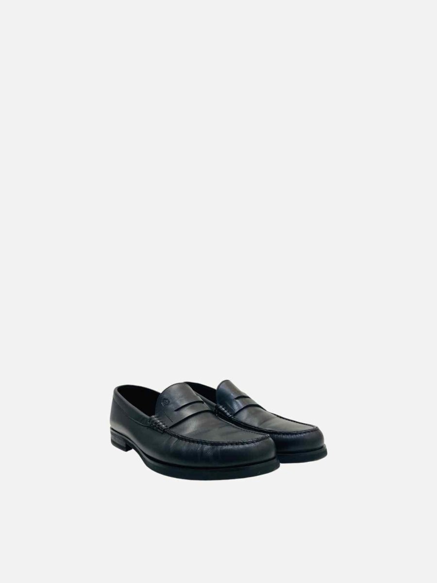 Pre - loved MENGLORIA Classic Black Loafers at Reems Closet