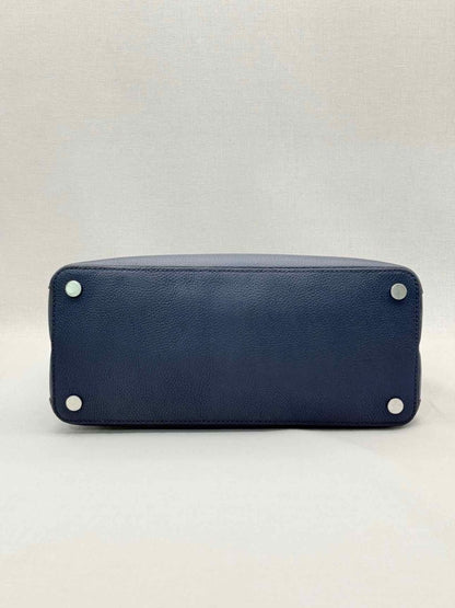 Pre - loved MICHAEL KORS Adele Navy Blue Satchel at Reems Closet