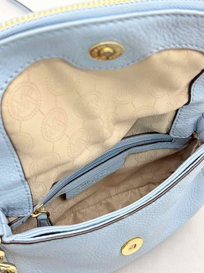 Pre-loved MICHAEL KORS Bedford Pale Blue Crossbody at Reems Closet
