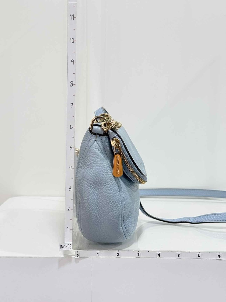 Pre-loved MICHAEL KORS Bedford Pale Blue Crossbody at Reems Closet