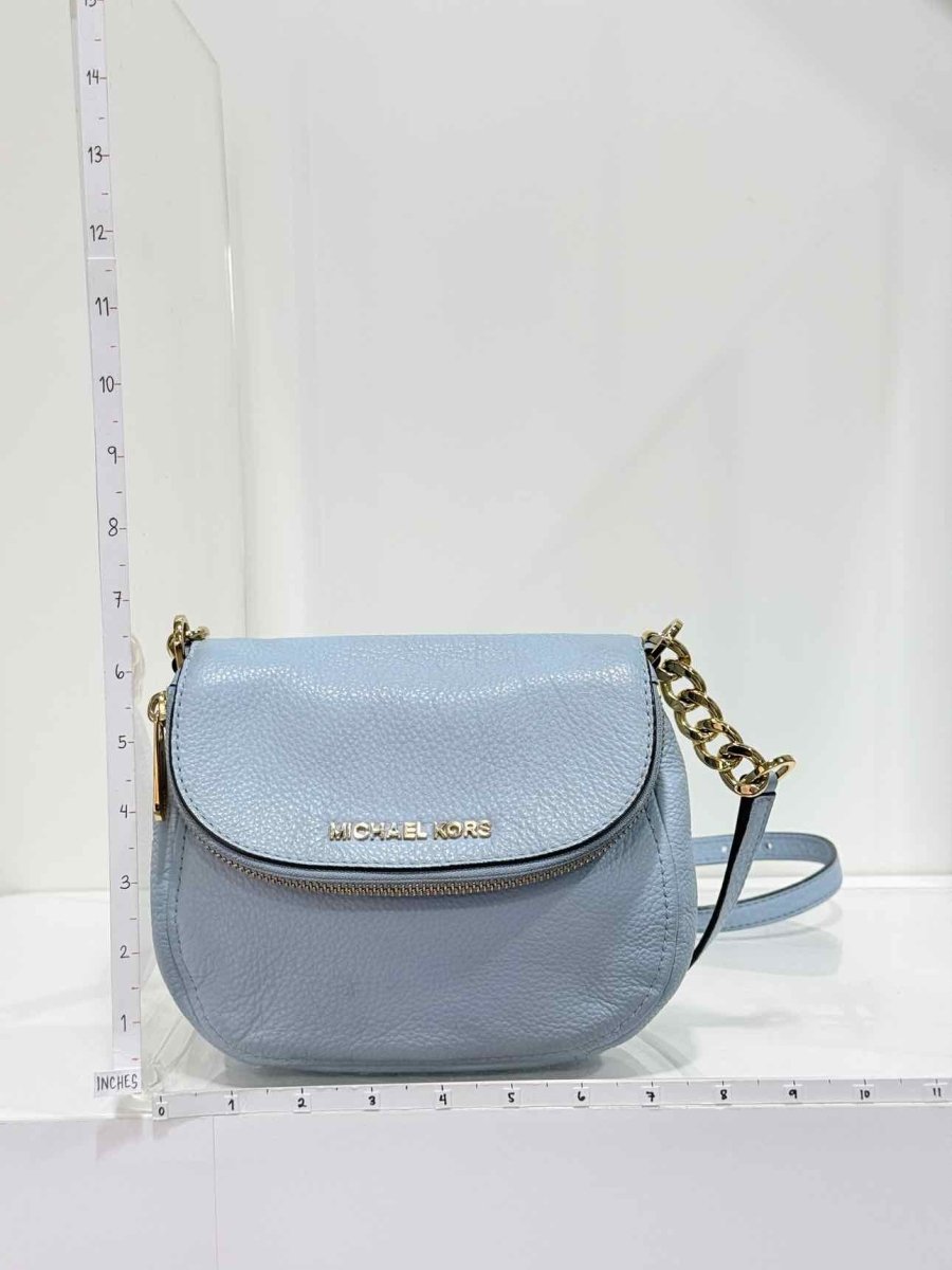 Pre-loved MICHAEL KORS Bedford Pale Blue Crossbody at Reems Closet