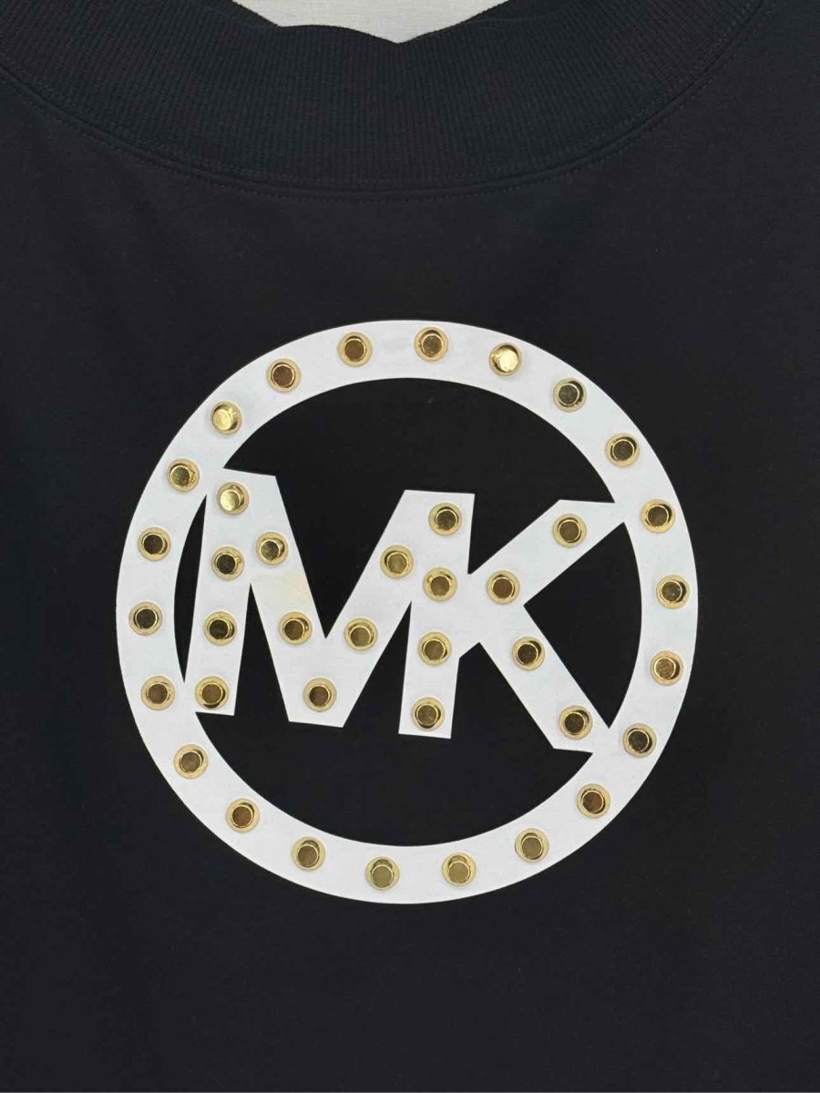 Pre - loved MICHAEL KORS Black Circle Print Size XSmall Sweatshirt at Reems Closet