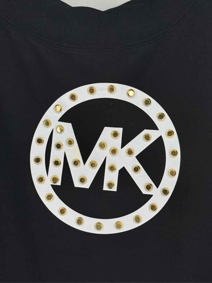 Pre - loved MICHAEL KORS Black Circle Print Size XSmall Sweatshirt at Reems Closet