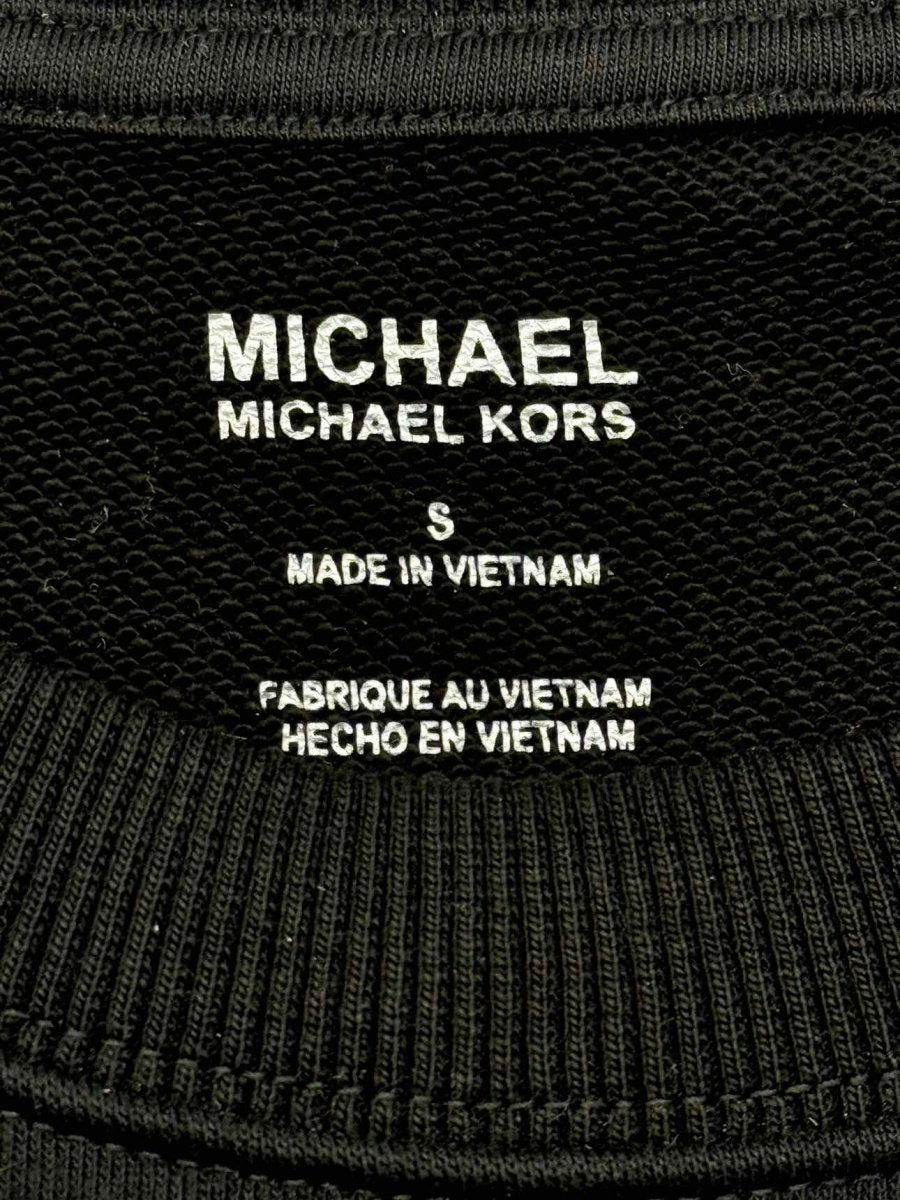 Pre - loved MICHAEL KORS Black Logo Print Size Small Sweatshirt at Reems Closet