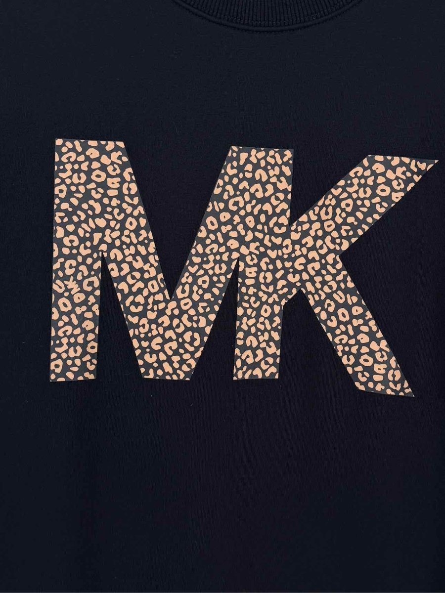 Pre - loved MICHAEL KORS Black Logo Print Size Small Sweatshirt at Reems Closet