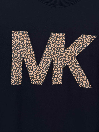 Pre - loved MICHAEL KORS Black Logo Print Size Small Sweatshirt at Reems Closet