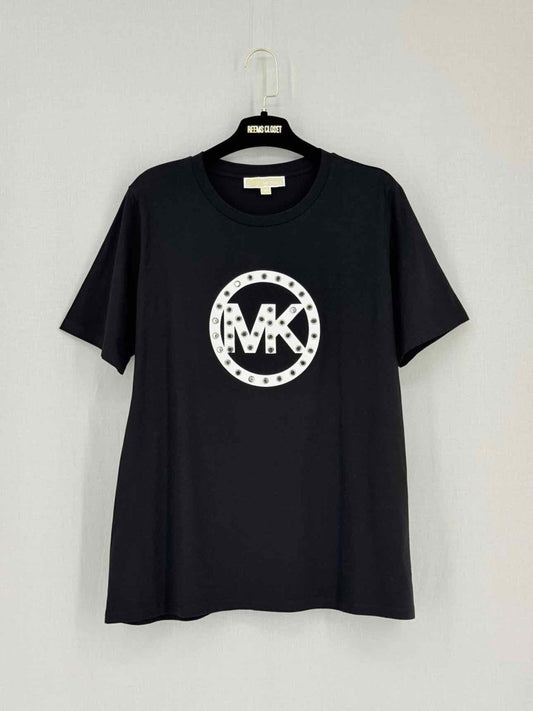 Pre-loved MICHAEL KORS Black Logo Print Size XLarge T-shirt at Reems Closet