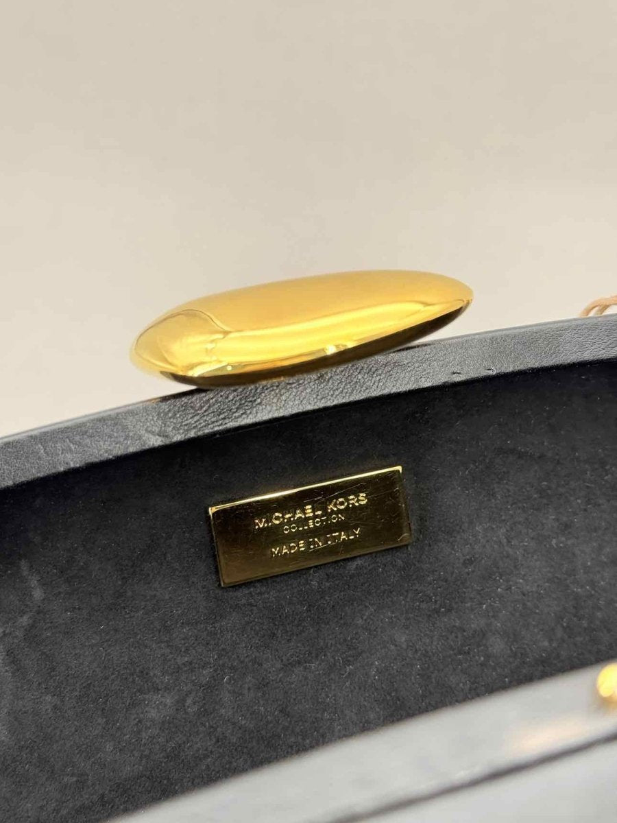 Pre - loved MICHAEL KORS COLLECTION Black Clutch at Reems Closet