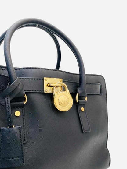 Pre - loved MICHAEL KORS Hamilton Black Tote Bag at Reems Closet