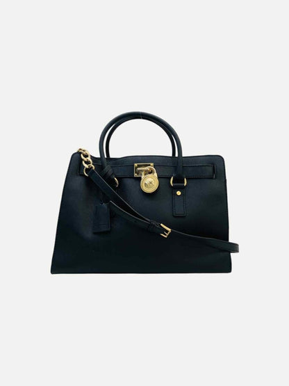 Pre - loved MICHAEL KORS Hamilton Black Tote Bag at Reems Closet