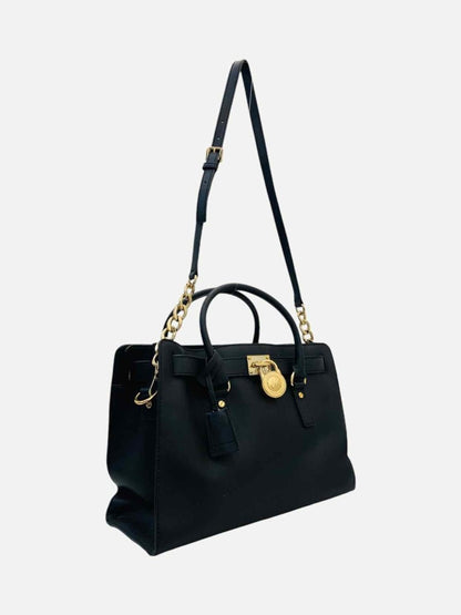 Pre - loved MICHAEL KORS Hamilton Black Tote Bag at Reems Closet