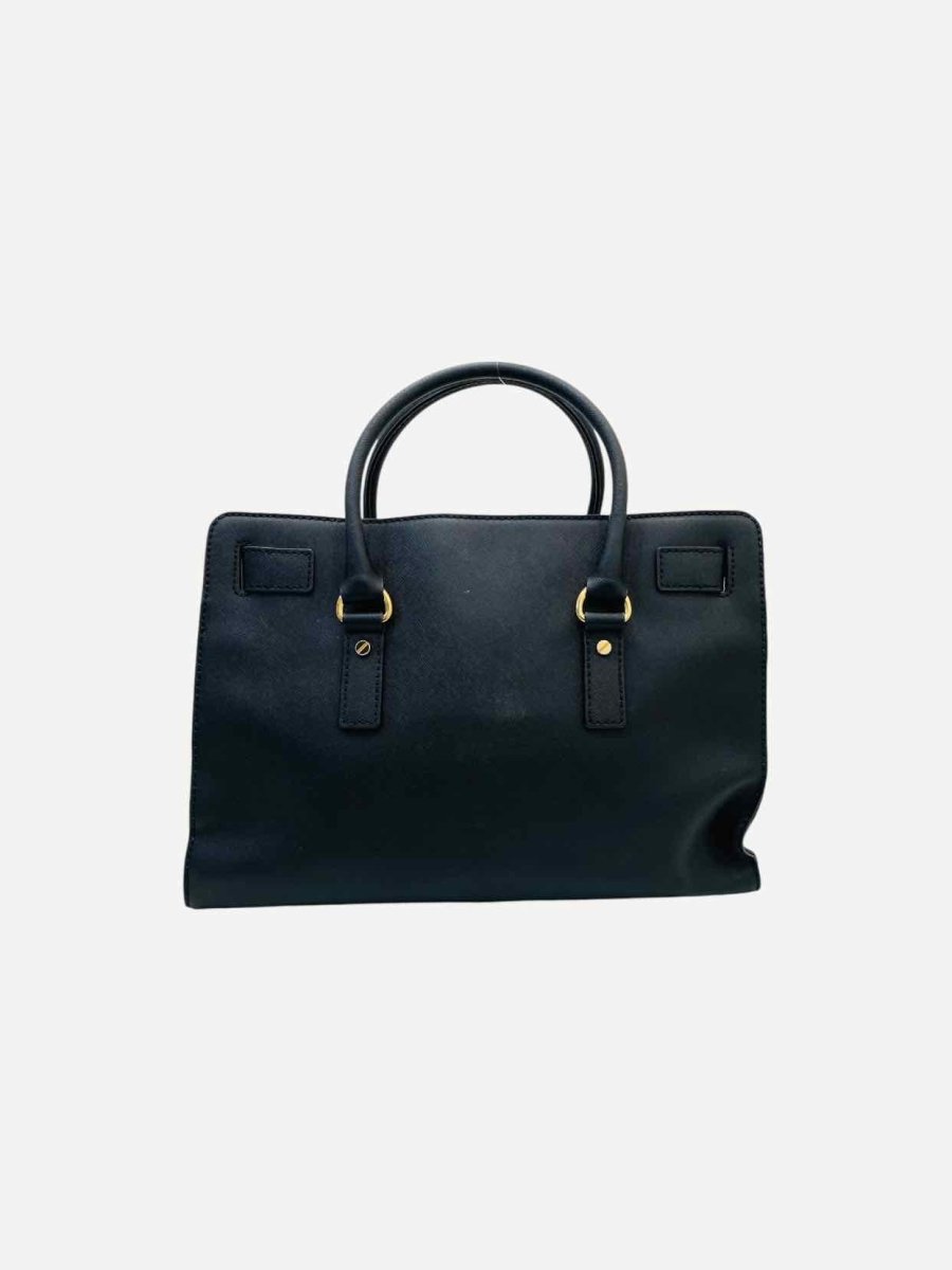 Pre - loved MICHAEL KORS Hamilton Black Tote Bag at Reems Closet