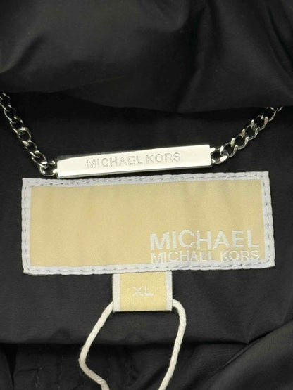 Pre - loved MICHAEL KORS Hoodie Black Quilted Size XLarge Coat at Reems Closet