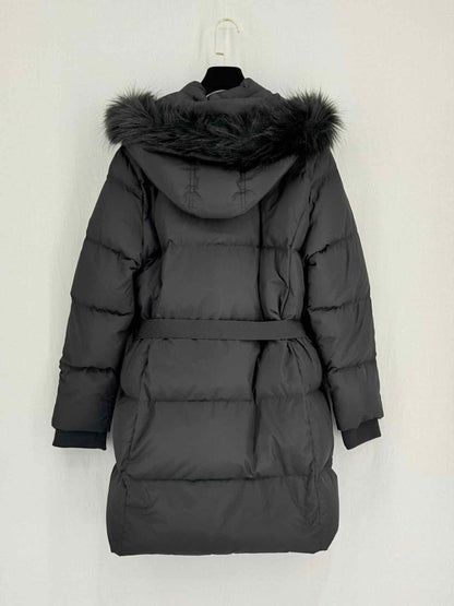 Pre - loved MICHAEL KORS Hoodie Black Quilted Size XLarge Coat at Reems Closet