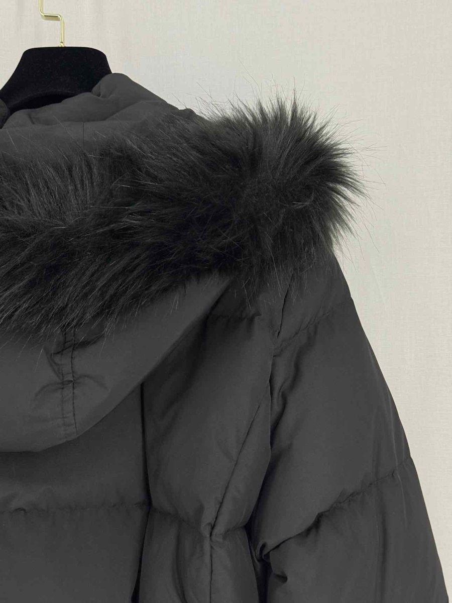 Pre - loved MICHAEL KORS Hoodie Black Quilted Size XLarge Coat at Reems Closet