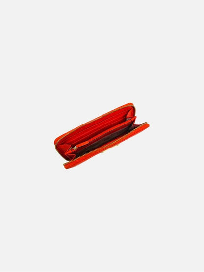 Pre - loved MICHAEL KORS Jet Set Red Continental Wallet at Reems Closet