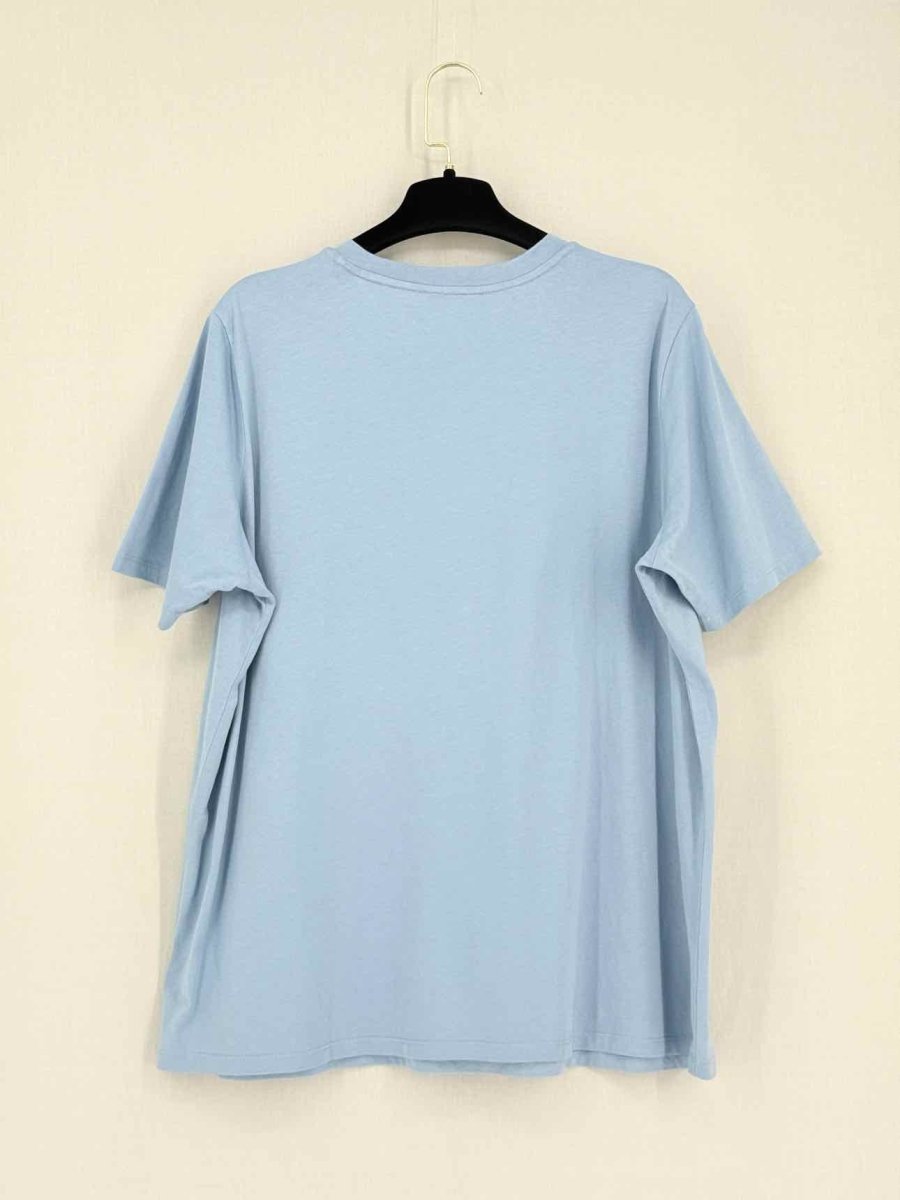 Pre-loved MICHAEL KORS Pale Blue Logo Print Size XLarge T-shirt at Reems Closet