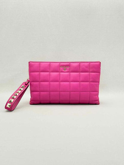Pre-loved MICHAEL KORS Pink Quilted Wristlet at Reems Closet