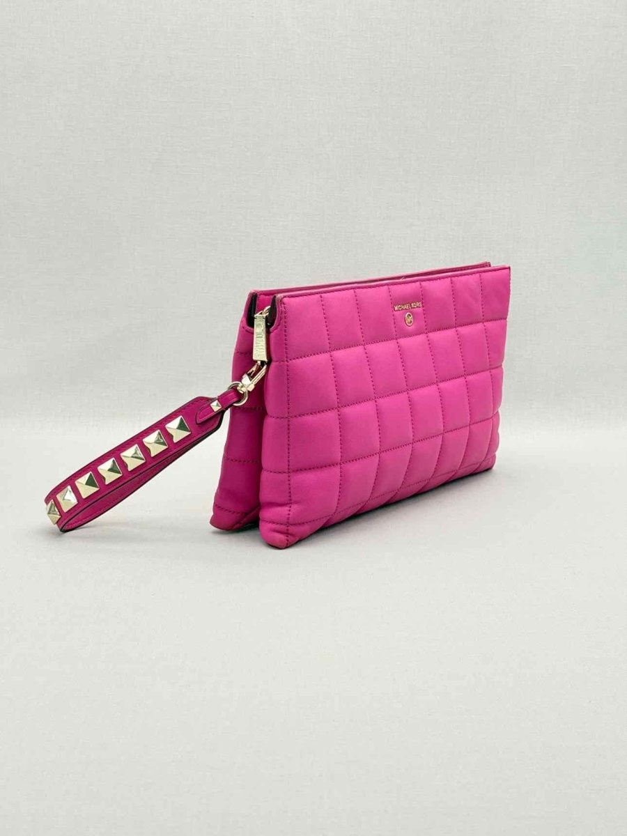 Pre-loved MICHAEL KORS Pink Quilted Wristlet at Reems Closet