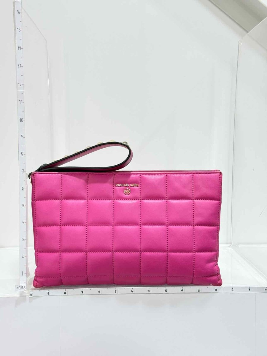 Pre-loved MICHAEL KORS Pink Quilted Wristlet at Reems Closet