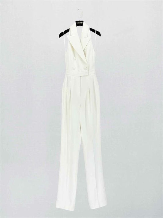 Pre-loved MICHAEL KORS Tuxedo White Size US 0 Jumpsuit at Reems Closet