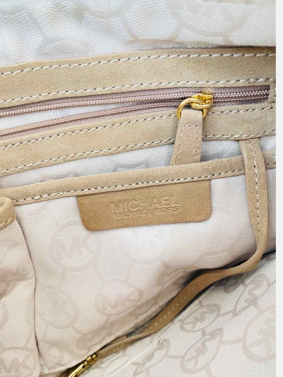 Pre - loved MICHAEL MICHAEL KORS Beige Shoulder Bag at Reems Closet