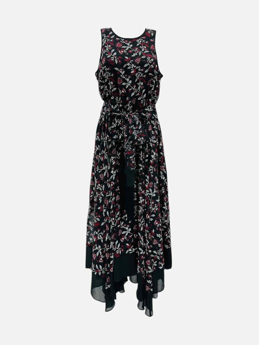 Pre - loved MICHAEL MICHAEL KORS Black Multicolor Midi Dress at Reems Closet