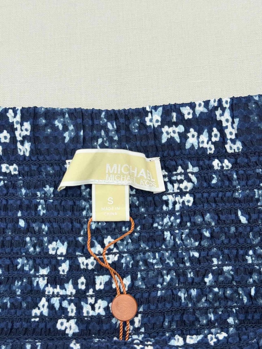 Pre - loved MICHAEL MICHAEL KORS Blue Printed Size Small Mini Skirt at Reems Closet