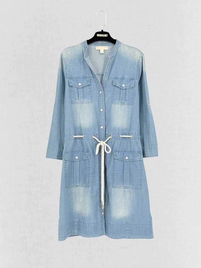 Pre - loved MICHAEL MICHAEL KORS Blue Size Large Knee Length Dress at Reems Closet
