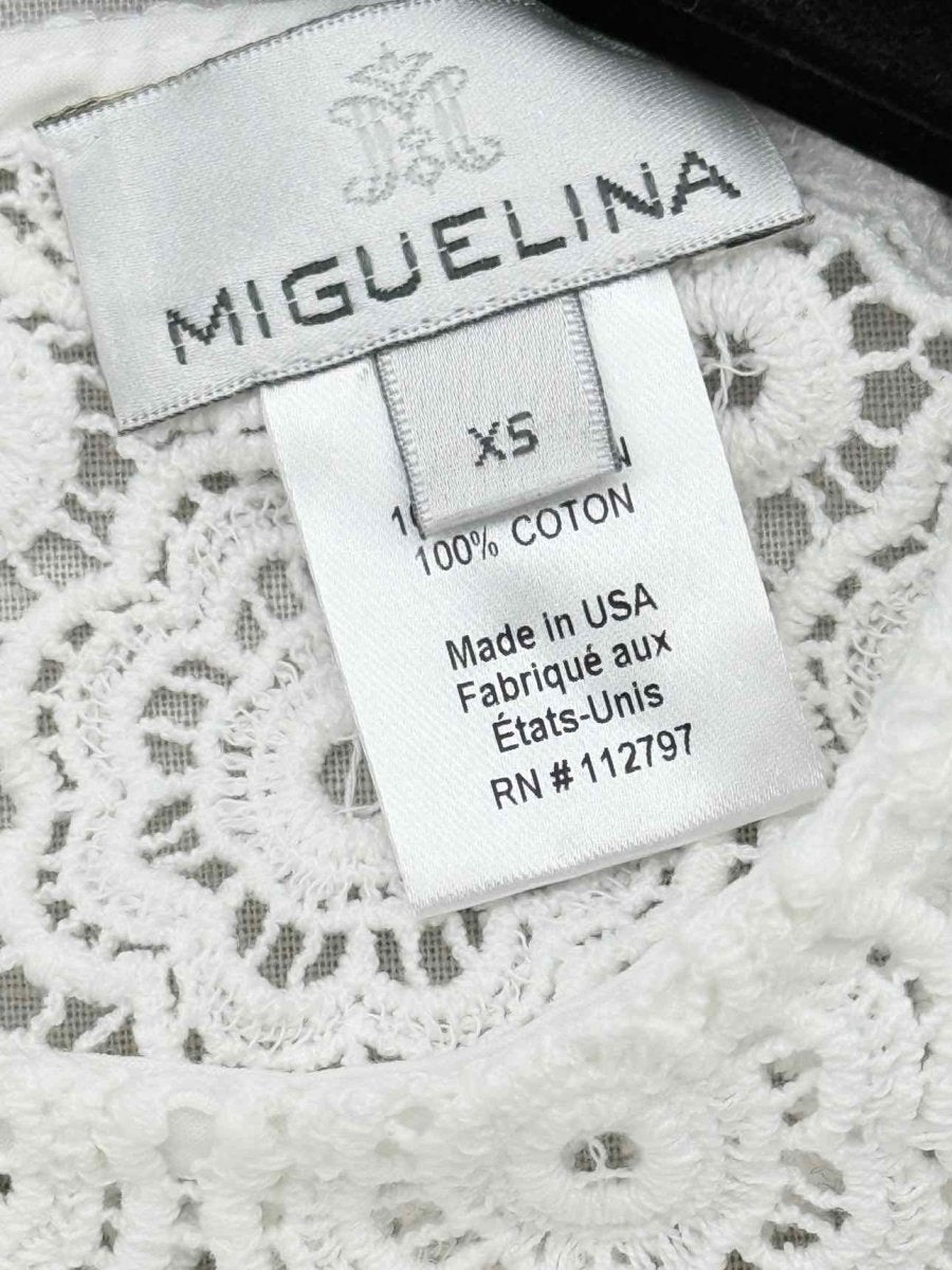 Pre - loved MIGUELINA Cropped White Size XSmall Top at Reems Closet