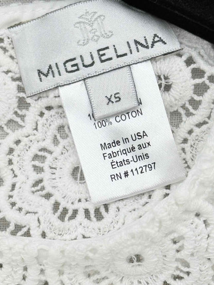 Pre - loved MIGUELINA Cropped White Size XSmall Top at Reems Closet