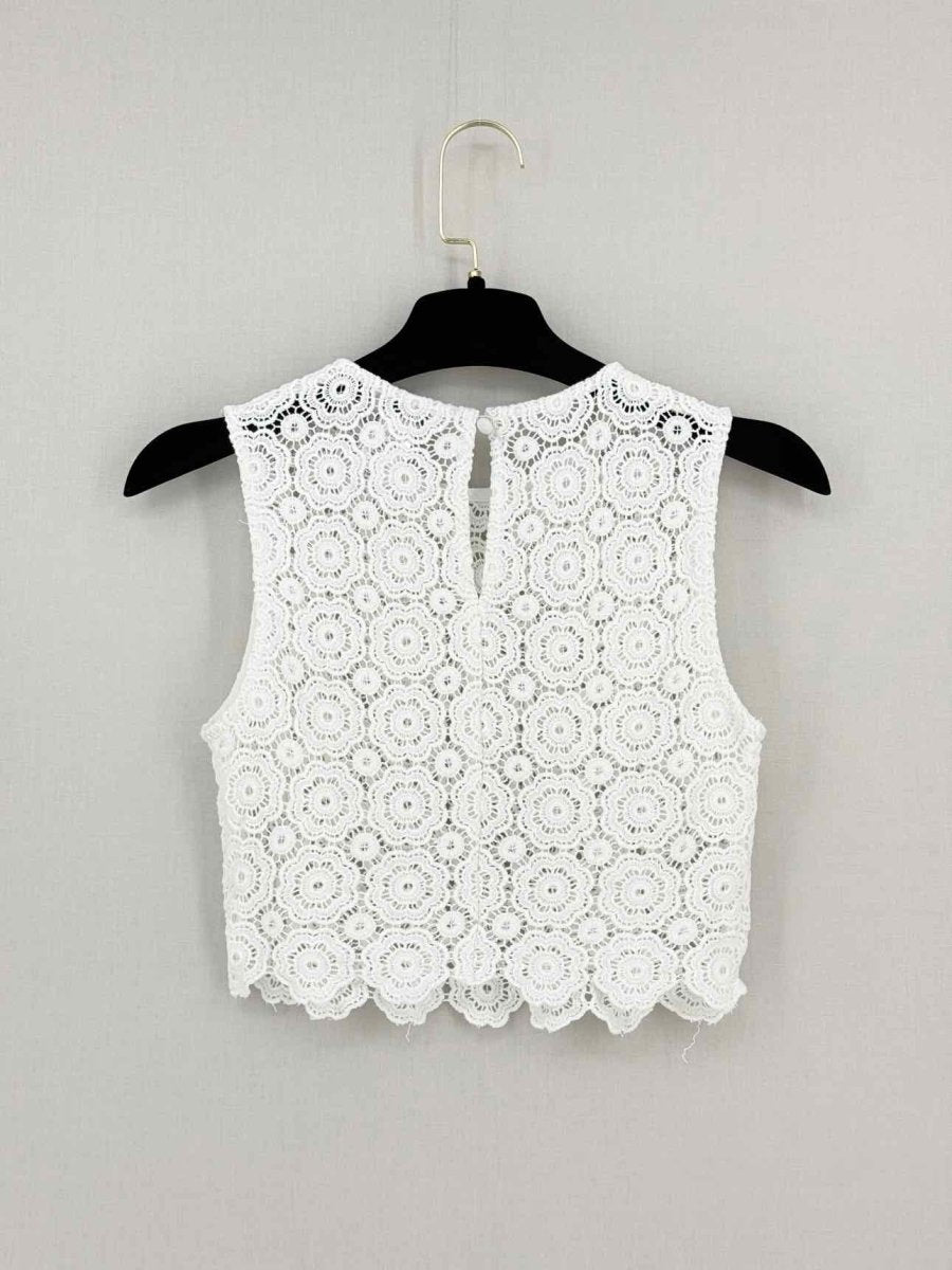 Pre - loved MIGUELINA Cropped White Size XSmall Top at Reems Closet